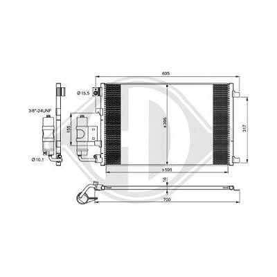 Diederichs Kondensator, Klimaanlage [Hersteller-Nr. DCC1115] für Nissan von DIEDERICHS