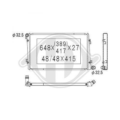 Diederichs Kühler, Motorkühlung [Hersteller-Nr. DCM3454] für Audi, Skoda, VW von DIEDERICHS