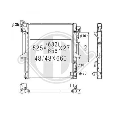 Diederichs Kühler, Motorkühlung [Hersteller-Nr. DCM2531] für Mitsubishi von DIEDERICHS