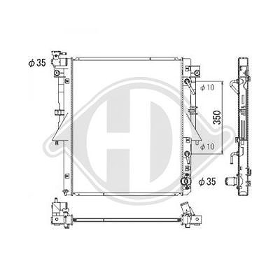 Diederichs Kühler, Motorkühlung [Hersteller-Nr. DCM3885] für Fiat, Mitsubishi von DIEDERICHS