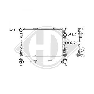 Diederichs Kühler, Motorkühlung [Hersteller-Nr. DCM3914] für Mercedes-Benz von DIEDERICHS