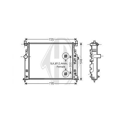 Diederichs Kühler, Motorkühlung [Hersteller-Nr. DCM2424] für Mercedes-Benz von DIEDERICHS