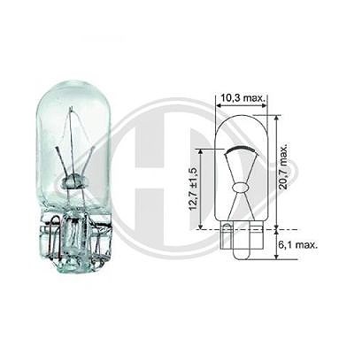 Diederichs Glühlampe, Positions-/Begrenzungsleuchte [Hersteller-Nr. LID10078] für Abarth, Alfa Romeo, Alpina, Audi, Austin, BMW, Cadillac, Chevrolet, von DIEDERICHS