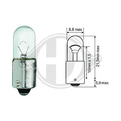 Diederichs Glühlampe, Umriss-/Begrenzungsleuchte [Hersteller-Nr. LID10073] für Alfa Romeo, Alpina, Audi, Austin, BMW, Chrysler, Citroën, Daihatsu, Dai von DIEDERICHS