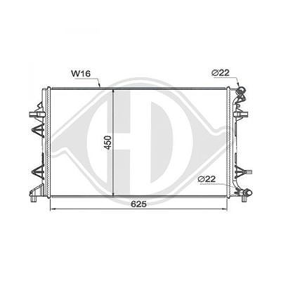 Diederichs Kühler, Motorkühlung [Hersteller-Nr. DCM3907] für VW von DIEDERICHS