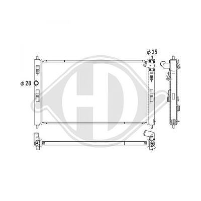 Diederichs Kühler, Motorkühlung [Hersteller-Nr. DCM3909] für Citroën, Mitsubishi, Peugeot von DIEDERICHS