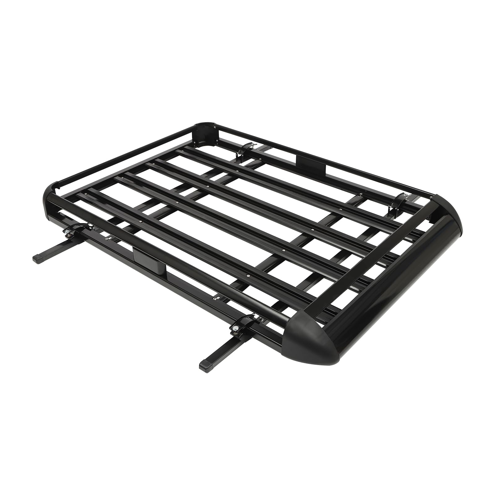 DIFU Leichtgewicht Dachträger Universal Dachgepäckträger Auto 140 cm (55.1 Zoll) Aluminium Schwarz Dachkorb bis 150kg, Einstellbare Breite 100cm-135cm von DIFU