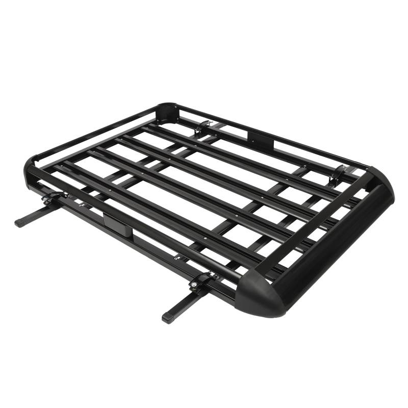 DIFU Leichtgewicht Dachträger Universal Dachgepäckträger Auto 160 cm (63 Zoll) Aluminium Schwarz Dachkorb bis 150kg, Einstellbare Breite 100cm-135cm, 2025 NEU von DIFU