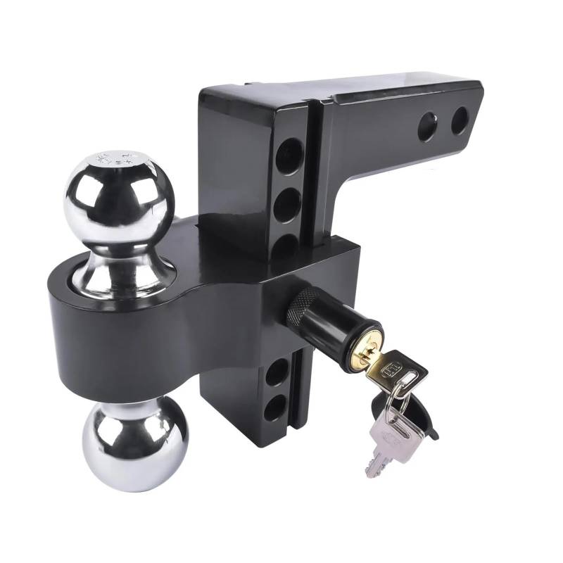 Anhängerkupplung, AP03 Schwarze Verstellbare Anhängerkupplung, Passend for 2-Zoll-Empfänger, 6-Zoll-Drop/Rise-Aluminium-Drop-Hitch – Anhängerkupplung for Schwere Beanspruchung von DIGNIFE