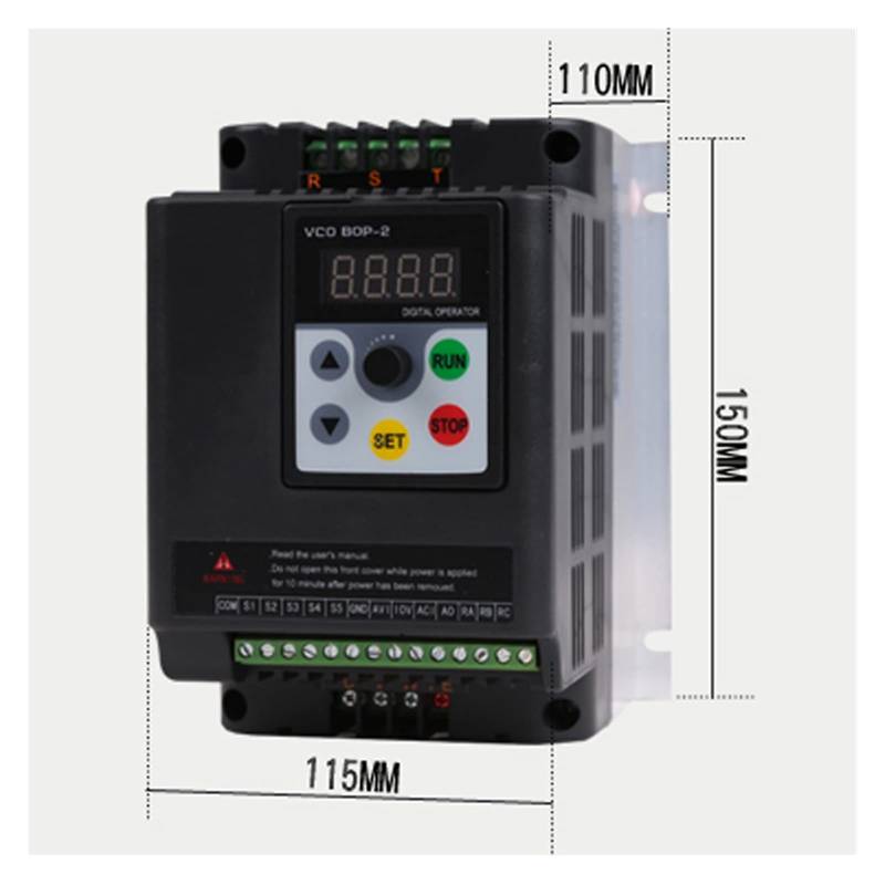 Frequenzwandler, 0,75 kW / 1,5 kW / 2.2kw Vfd. Inverter 1P-Eingang 3P-Ausgangs-Mini-Variablen-Frequenzumrichter for CNC Spindelmotor.(0.75kw) von DIGNIFE