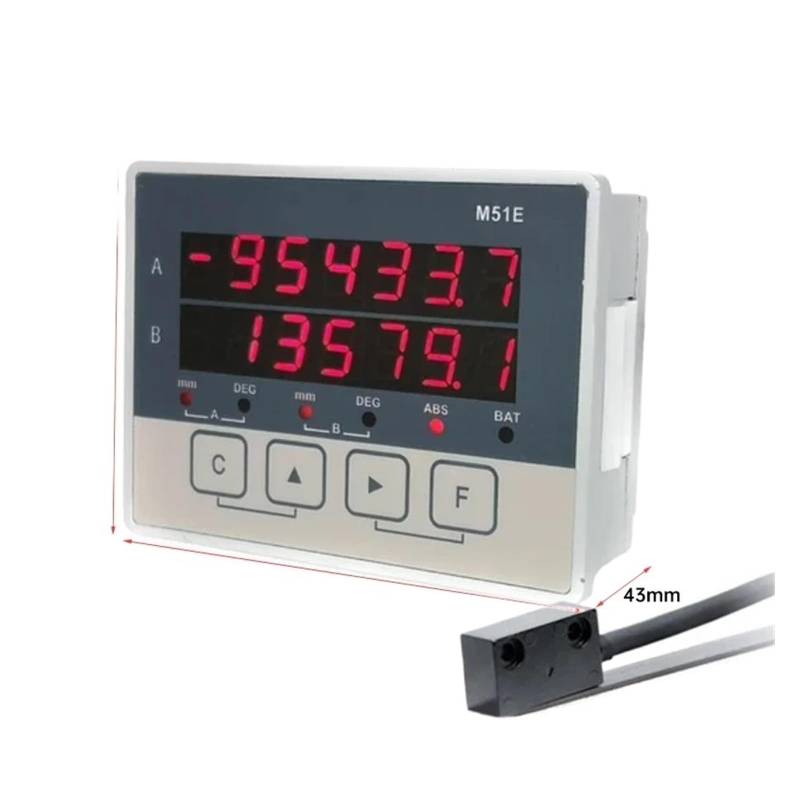 Lineare Regel, LP20E 2 Achsen Digit Display DRO Magnetische Sensor Magnetband Verschiebung Anzeige Skala CNC Drehmaschine Maschine Werkzeug Holzbearbeitung(LP20E -1000mm set) von DIGNIFE