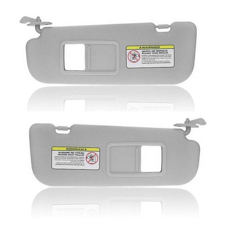 Für Hyundai Elantra 2011-2015 852103X000TX Auto Sonnenblende Beige Links Rechts Fahrerseite Sonnenschirm Sonnenblende Block Schatten Sonnenblenden-Zubehör(Grey,Pair) von DIILSXS