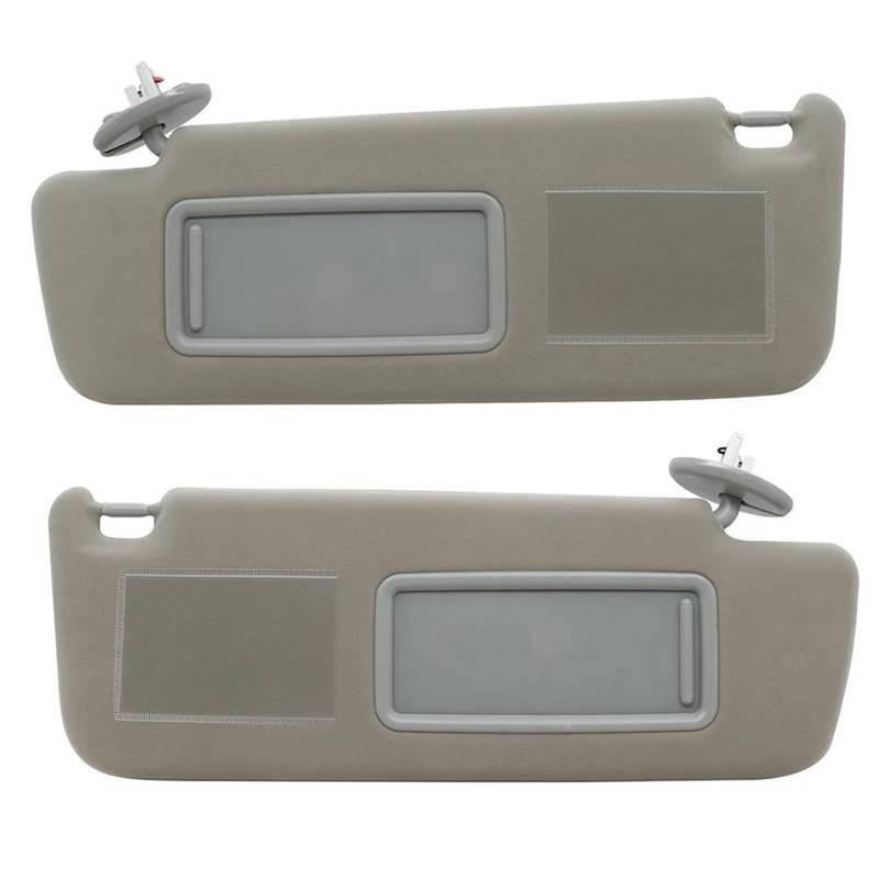 Für Toyota Land Cruiser J12 2002-2009 Fahrer Beifahrerseite mit Lampe 74310-6A020 Sonnenblende Sonnenblenden-Zubehör(Beige,Pair) von DIILSXS