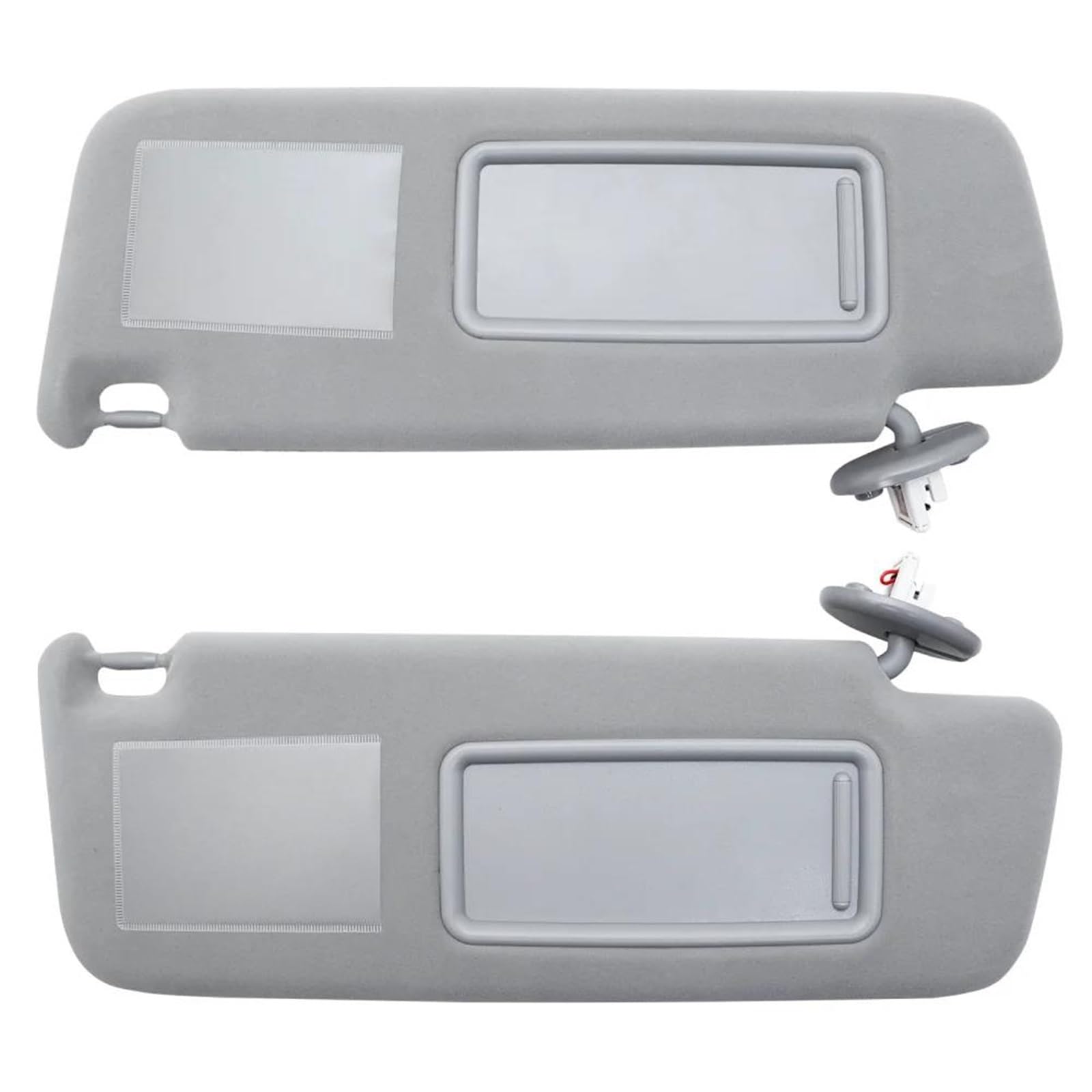 Für Toyota Land Cruiser J12 2002-2009 Fahrer Beifahrerseite mit Lampe 74310-6A020 Sonnenblende Sonnenblenden-Zubehör(Gray,Pair) von DIILSXS