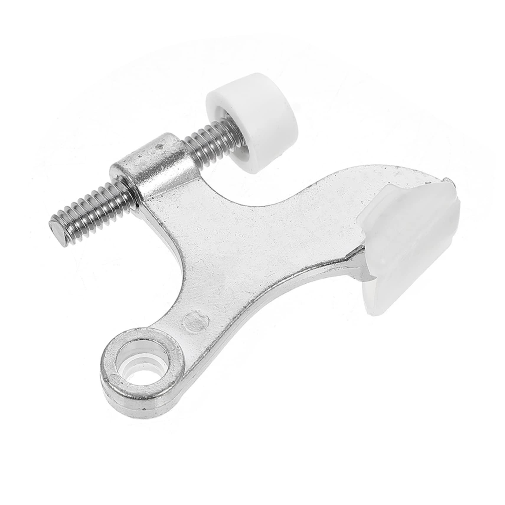 DIKACA 1 Stück Dreizinkige Türoberseite Scharnierstift Türstopper Tür Sicherheitsstange bodentürstopper door holder Mehrzweck-Türhalterung Türstopper mit verstellbarer Kopfschraube Silver von DIKACA