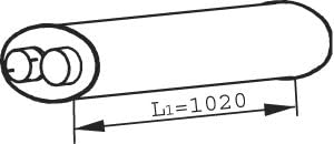 Mittelschalldämpfer Kompatibel mit DAF LF 55 2001-> von Autoteile Gocht von DINEX