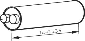 Mittelschalldämpfer Kompatibel mit von Autoteile Gocht von DINEX