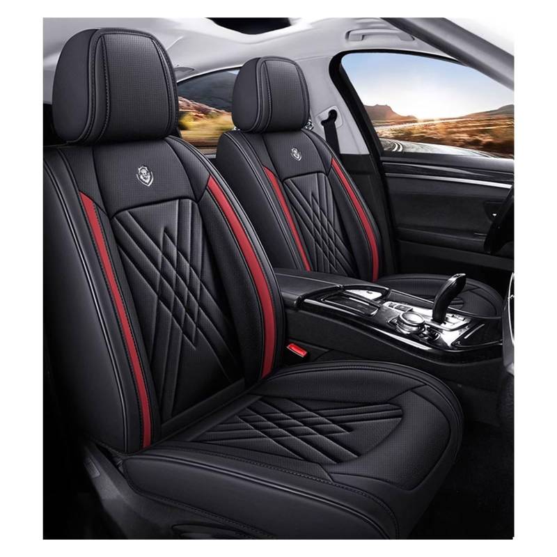 DINGQINGYUN Universal-Sitzbezug Komplett-Set Für V-W Golf GTI (MK6), AutositzbezüGe Set Leder, 5-Sitze Universal-SitzbezüGe Auto Komplettset(D(Dark Red)) von DINGQINGYUN