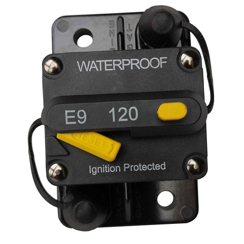 120A 150A 48VDC Wasserdicht Leistungsschalter Schutzschalter Manueller Reset Überlastungsschutz mit Wahlschalter für Marine Boot RV F433-150A (120A) von DINGTAIMEI