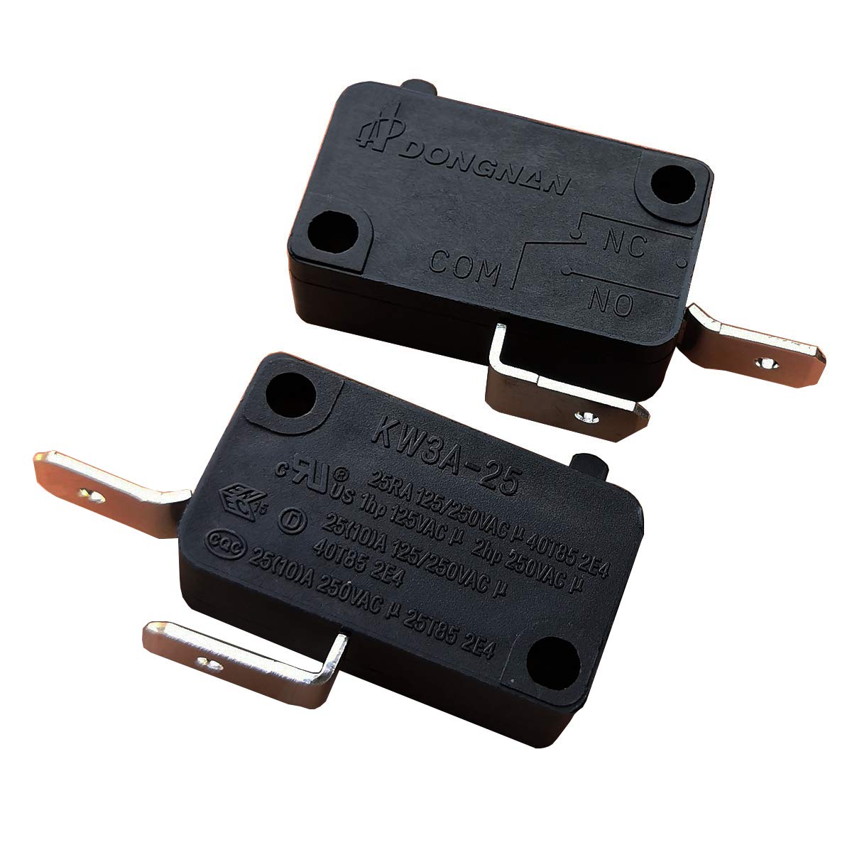 KW3A-25 Mikroschalter SPDT 2-Poliger Ohne Hebel für Die Ofenmikrowelle, 2-Pack von DINGTAIMEI