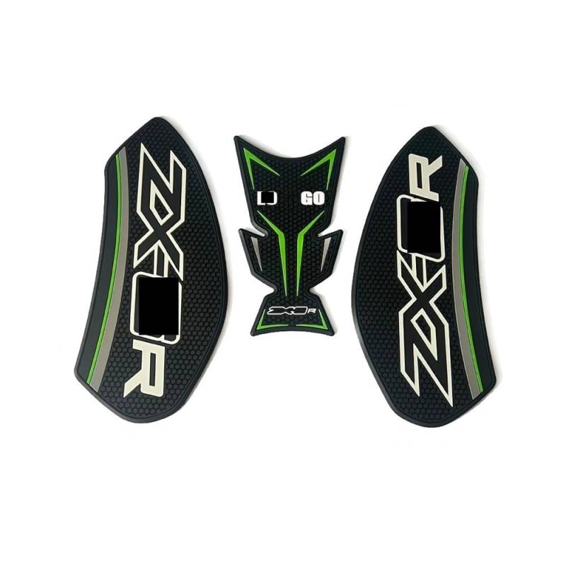 DINGYIG 2024 Bike Aufkleber Kraftstoff Tank Pad Seite Tanken Für K&awasaki Für Ninja Für ZX6R Für ZX-6R 2024 Aufkleber(Color10) von DINGYIG