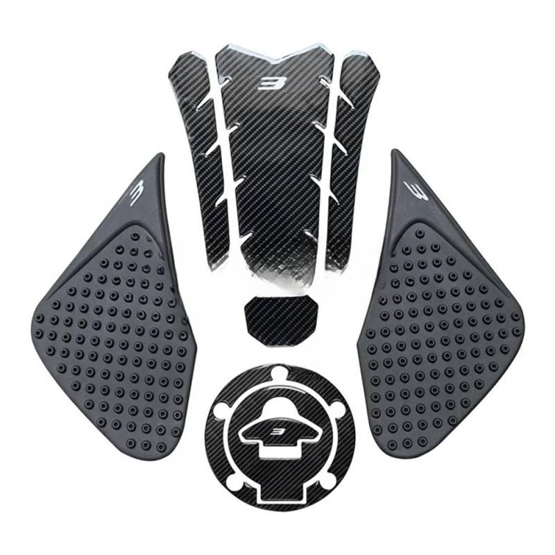 DINGYIG Motorrad-Tank-Traktionsseitenpolster-Pads Cap Gas Grip Protector Aufkleber Fit Für Y&amaha Für YZF-R3 2015-2022 Aufkleber(Color1) von DINGYIG