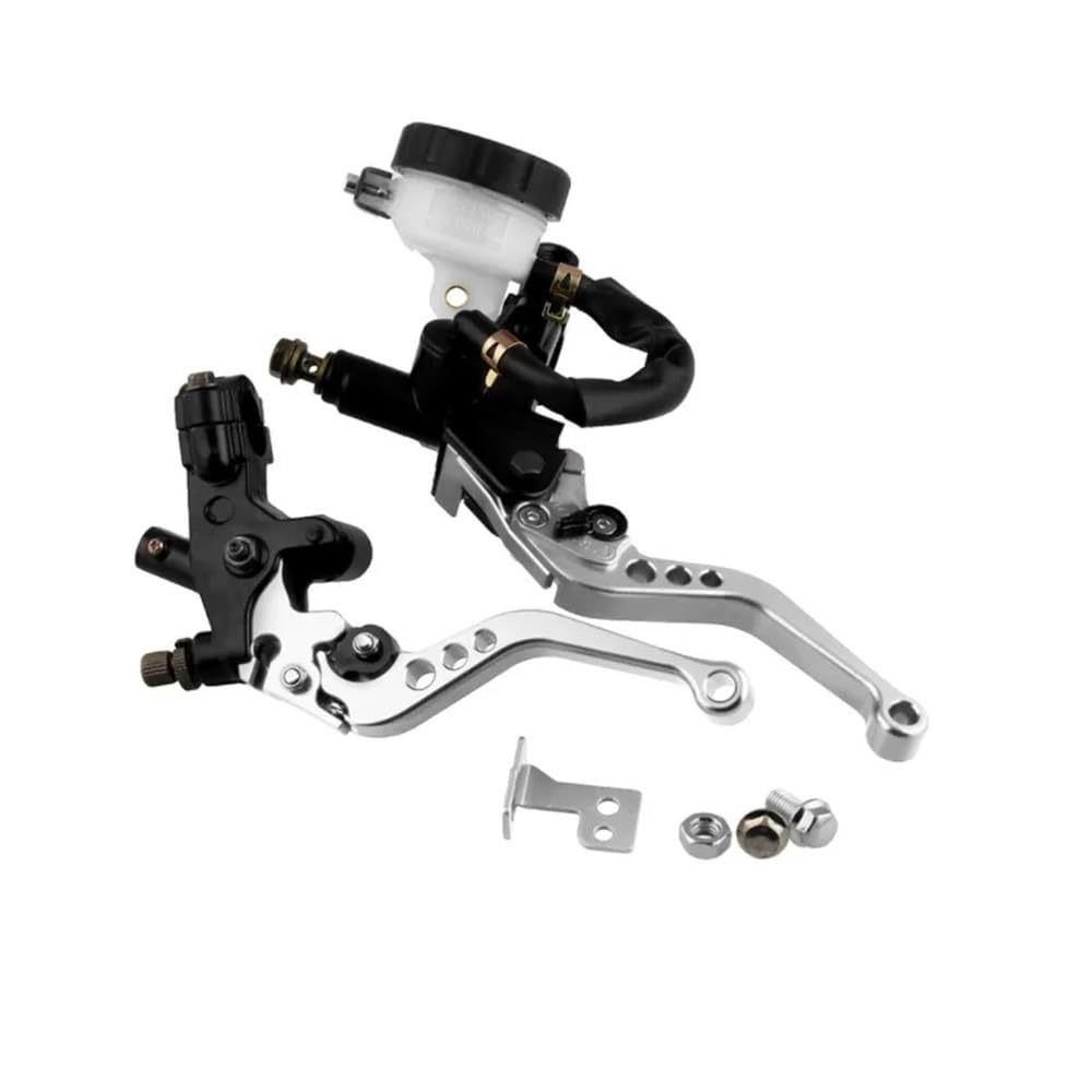 DINGYIG Universal 7/8 "22mm Motorrad Kupplung Bremse Master Zylinder Reservoir Kit Flüssigkeit Reservoir Set Kupplung Griff Set Motorrad Bremshebel von DINGYIG