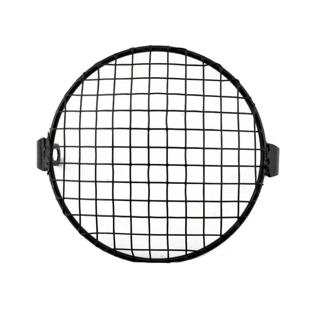 Für Cafe Racer Für Cruiser 6,5 "Motorrad Scheinwerfer Mesh Grill Schutz Front Lampe Mesh Grille Abdeckung Schutz Scheinwerfer Abdeckung(Style 1) von DINGYIG