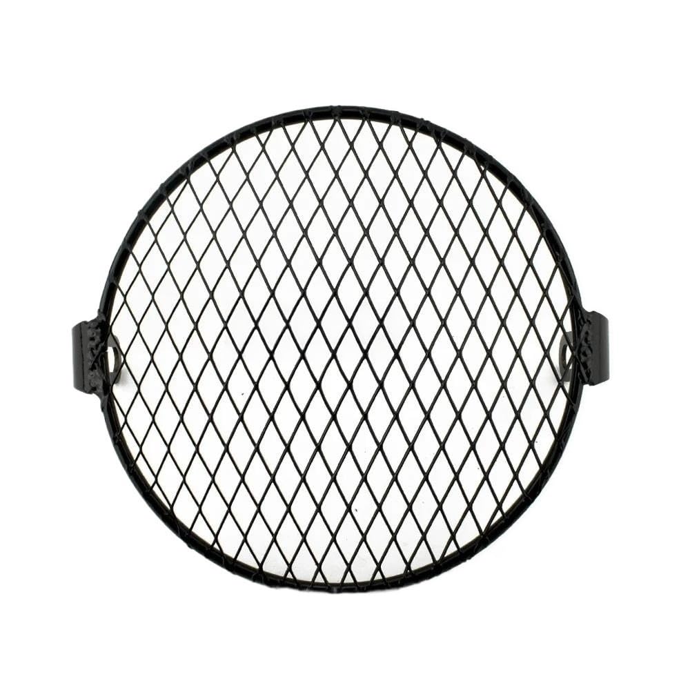 Für Cafe Racer Für Cruiser 6,5 "Motorrad Scheinwerfer Mesh Grill Schutz Front Lampe Mesh Grille Abdeckung Schutz Scheinwerfer Abdeckung(Style 7) von DINGYIG