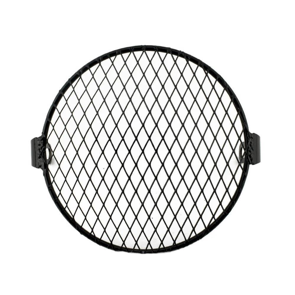 Für Cafe Racer Für Cruiser 6,5 "Motorrad Scheinwerfer Mesh Grill Schutz Front Lampe Mesh Grille Abdeckung Schutz Scheinwerfer Abdeckung(Style9) von DINGYIG