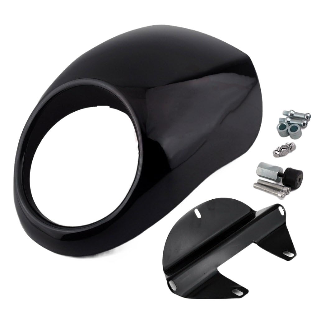 Aufsatz Windschutzglas Motorrad Maske Verkleidung Lünette Front Gugel Visier Scheinwerfer Für Ha&rley 883 48 1200 Gabel Mount Kits Dyna Sportster XLCH von DINGZEN