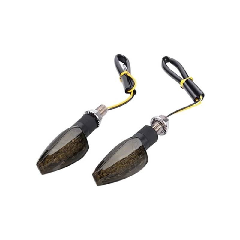 Blinker Motorräder 2 PCS Universal 14 Lichter 12V Motorrad Blinkende Blinker Hinten Indikatoren Rückleuchten Gelbe Lichter Für Ya&maha von DINGZEN