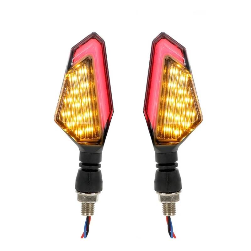 Blinker Motorräder 2 Teile/Satz Motorrad Blinker Universal Blinker Vorne Hinten Schwanz Bremse Lampe DC 12V Motorrad Zubehör von DINGZEN