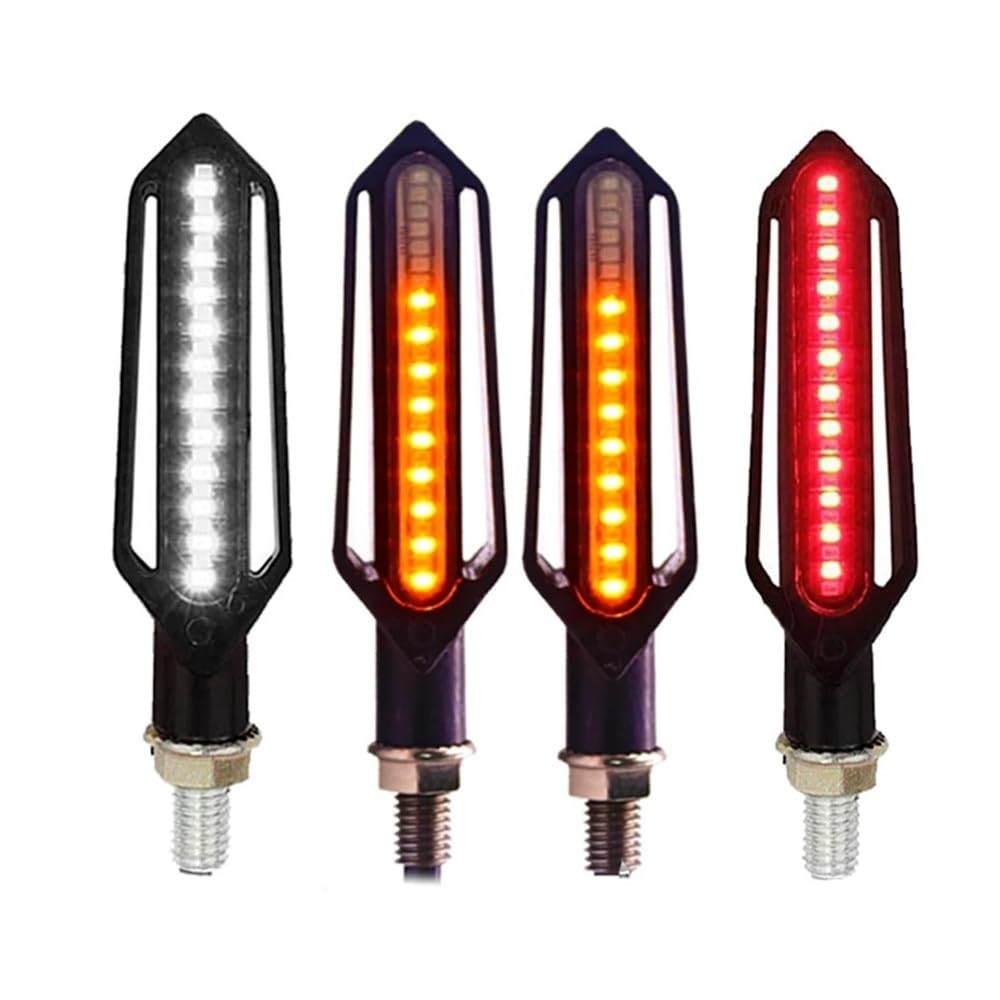 Blinker Motorräder 24 Blinker Licht Motorrad Fließende Blinkende Blinker Bremse/Tagfahrlicht DRL Blink Relais Stop Signal Beleuchtung von DINGZEN