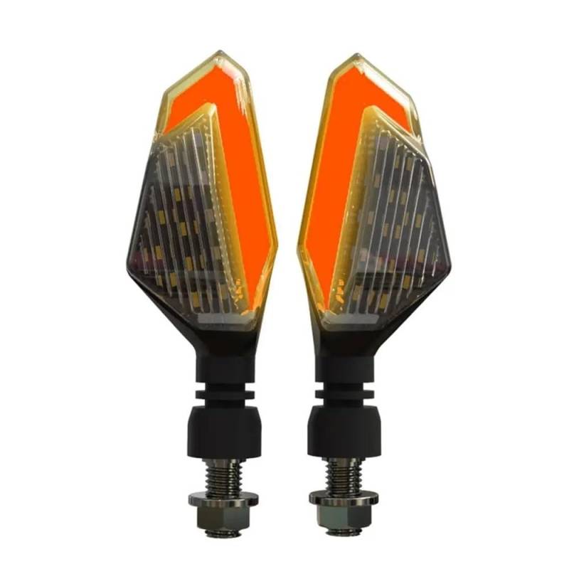 Blinker Motorräder 2PCS Motorrad Blinker Licht DRL Tagfahrlicht Anzeige Blinker Lampe Für KA&WASAKI von DINGZEN