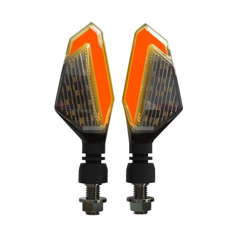 Blinker Motorräder 2PCS Motorrad Blinker Licht DRL Tagfahrlicht Anzeige Blinker Lampe Für KA&WASAKI von DINGZEN