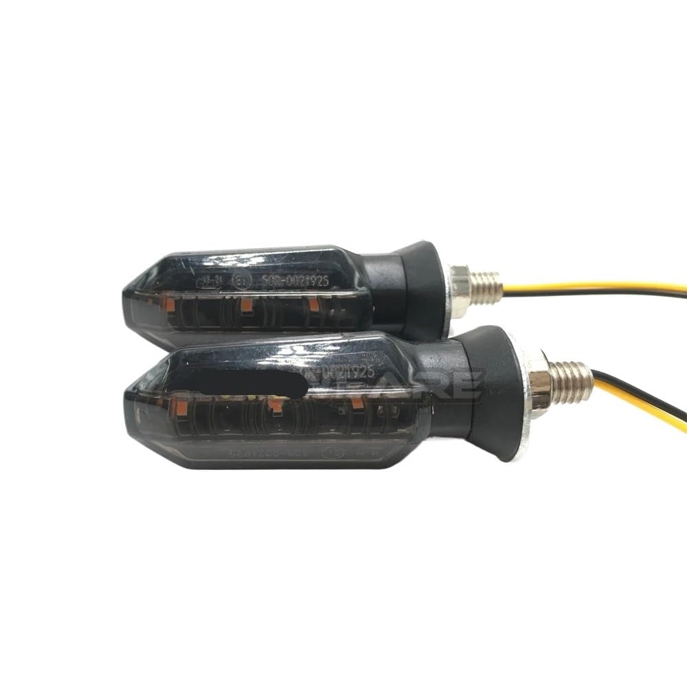 Blinker Motorräder 2Pcs/4Pcs Motorrad Universal Blinker Anzeige Blinkers Blinker Bernstein Farbe Zubehör von DINGZEN