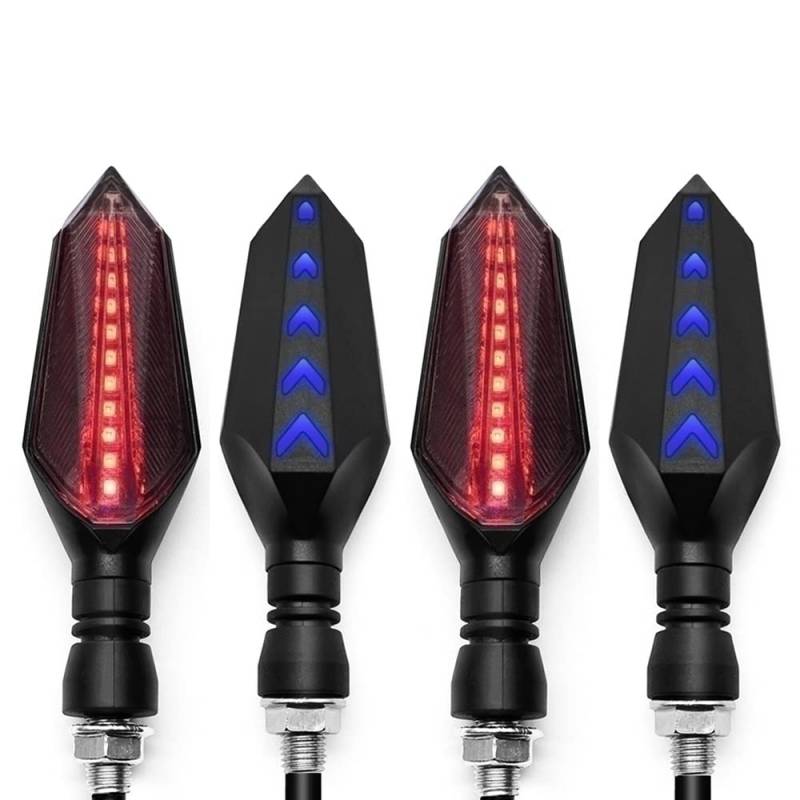 Blinker Motorräder Universal Motorrad Blinker Indikatoren Signal Licht Für Ya&maha VMAX 1200 NMAX 125 Für Für Tenere 700 YZF R120 von DINGZEN