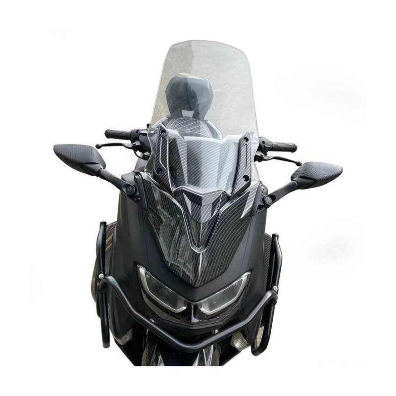 DINGZEN Aufsatz Windschutzglas Motorrad 64CM Windschutzscheiben-Windschutzscheiben Für Ya&maha Nmax155 Nmax 2020–2022 Nmax 2020–2023 von DINGZEN