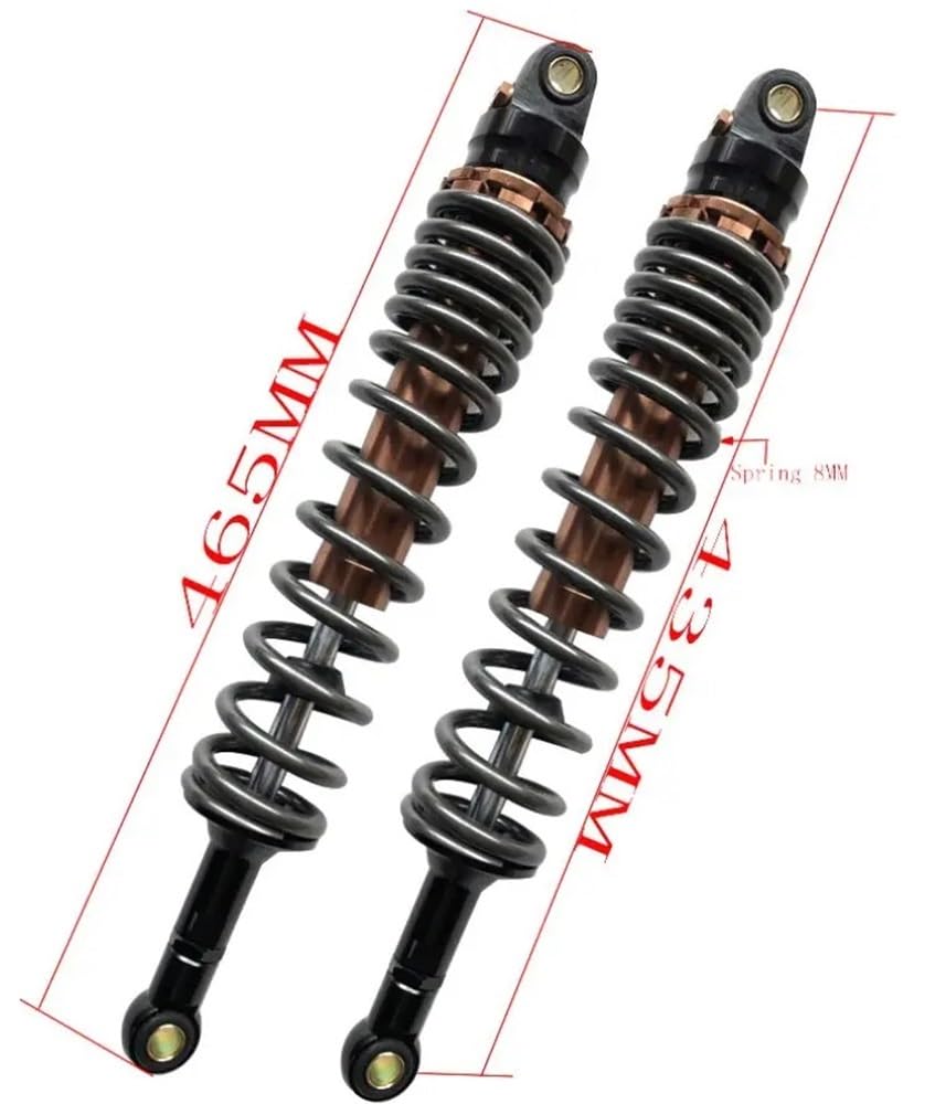 DINGZEN Motorrad Stoßdämp 1 Paar 360mm 370mm 380mm 390mm 400mm 410mm 8mmspring Motorrad Luft stoßdämpfer für für Su&zuki für KA&WASAKI von DINGZEN