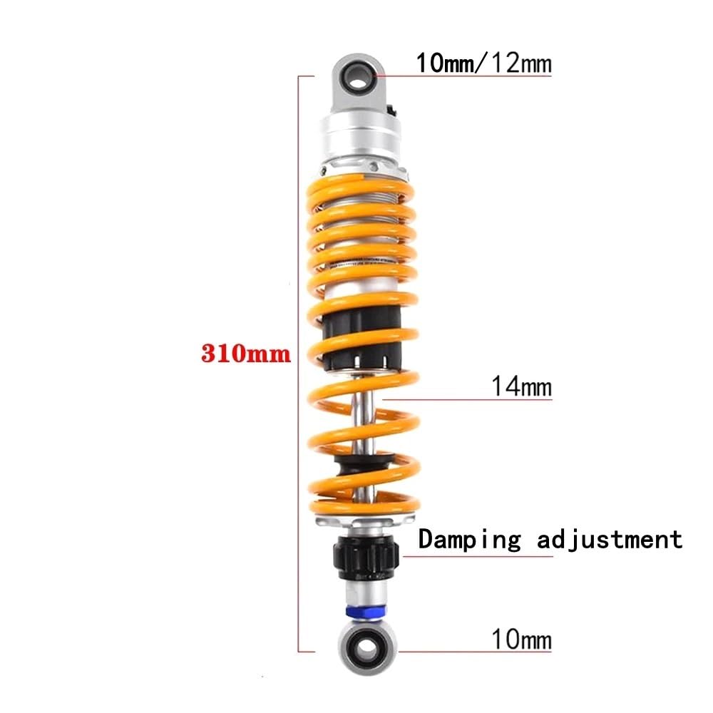 DINGZEN Motorrad Stoßdämp 1 Stücke Universal 320mm/340mm/360mm Motorrad Hinten Dämpfung Einstellen Stoßdämpfer Für Für KA&WASAKI Für Su&zuki von DINGZEN