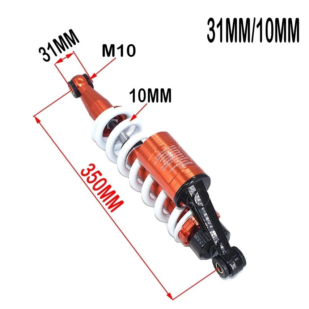 DINGZEN Motorrad Stoßdämp 350 mm vordere Stoßdämpfer-Gabel-Stoßdämpfer-Aufhängung für Quad ATV Go Kart Scooter Motorrad von DINGZEN