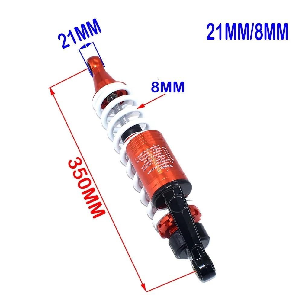 DINGZEN Motorrad Stoßdämp 350 mm vordere Stoßdämpfer-Gabel-Stoßdämpfer-Aufhängung für Quad ATV Go Kart Scooter Motorrad von DINGZEN