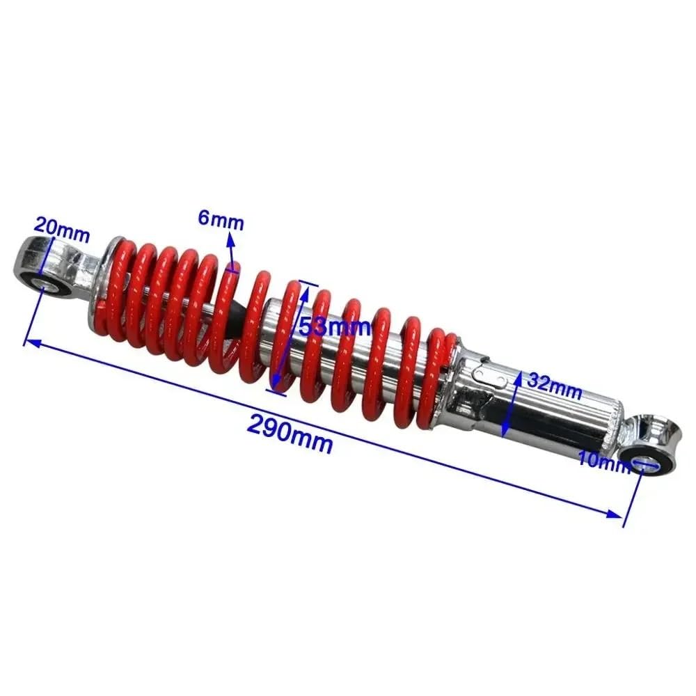 DINGZEN Motorrad Stoßdämp 400LBS 25/26/27/29 cm Stoßdämpfer vorne für Motorrad 50 cc 70 90 110 125 cc von DINGZEN