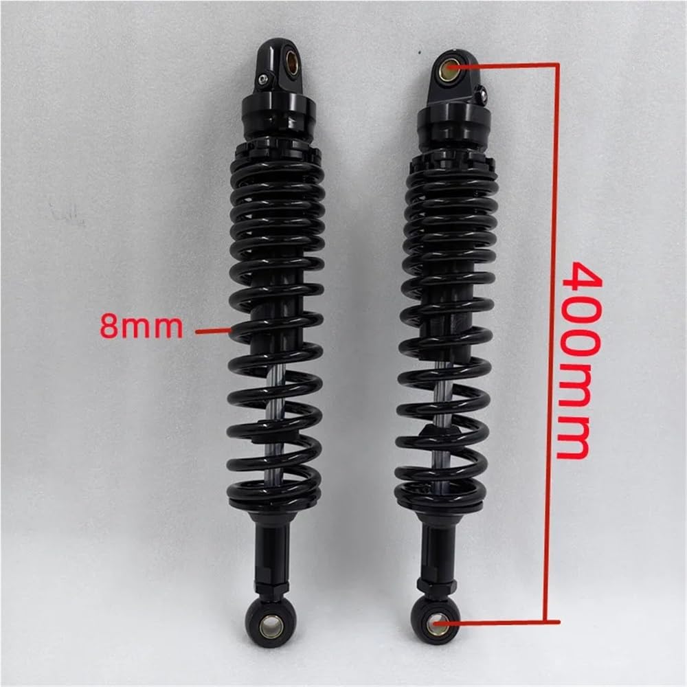 DINGZEN Motorrad Stoßdämp 8mm frühling 340mm 360mm 370mm 380mm 400mm 420mm ATV Stoßdämpfer für KA&WASAKI für Banshee YFZ350 YFZ450 YFM700 von DINGZEN