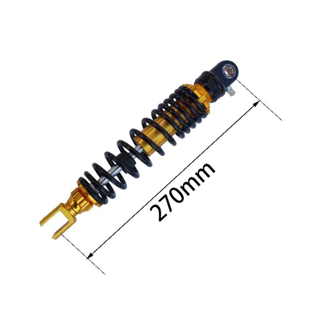 DINGZEN Motorrad Stoßdämp Hinten 250 260 270 290 310 330mm Motorrad Dämpfung Stoßdämpfer Federbeine Anpassung für Moped Roller Straße Dirt Bike von DINGZEN