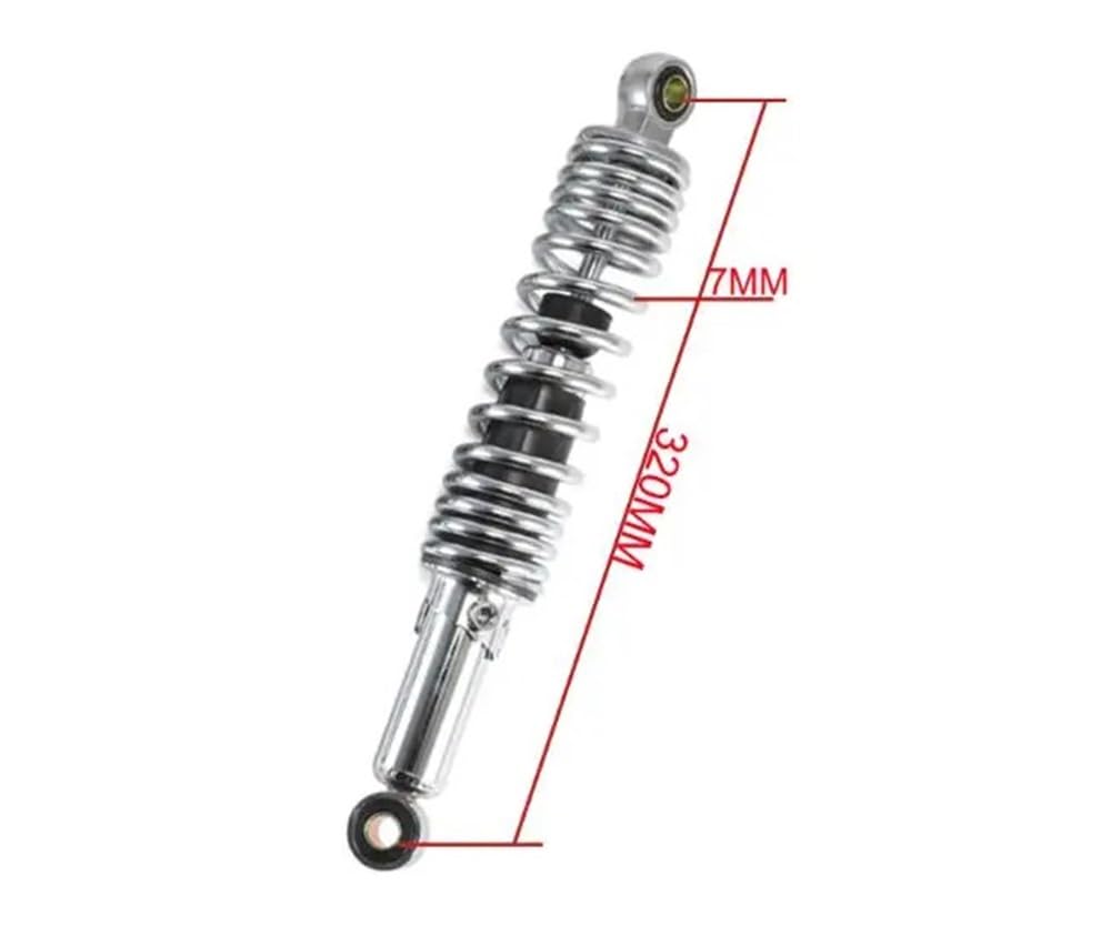 DINGZEN Motorrad Stoßdämp Univers 320mm 325mm Motorrad Zubehör Luft Stoßdämpfer Hinten Suspension Für CG125 Für Su&zuki GS125 ATV von DINGZEN