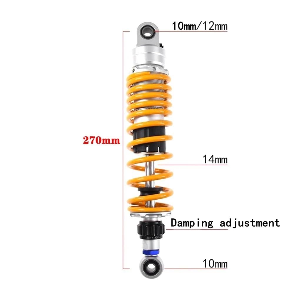 DINGZEN Motorrad Stoßdämp Universal 1 stücke 270mm - 350mm Motorrad Einstellen Dämpfung Hinten stoßdämpfer Hinten Suspension Für Für KA&WASAKI für Su&zuki von DINGZEN