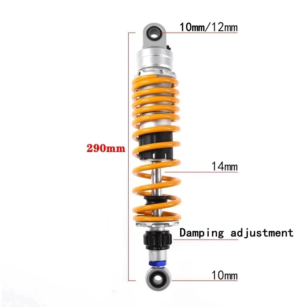 DINGZEN Motorrad Stoßdämp Universal 1 stücke 270mm - 350mm Motorrad Einstellen Dämpfung Hinten stoßdämpfer Hinten Suspension Für Für KA&WASAKI für Su&zuki von DINGZEN