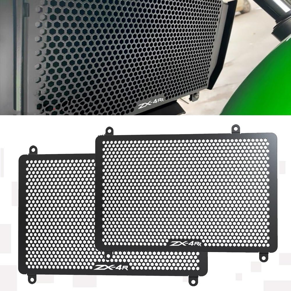 Kühlergrillabdeckung Motorrad Kühlergrill Schutz Schutz Abdeckung Alumiunm Zubehör Für Kaw&asaki Für NI&nja ZX-4RR ZX-4R ZX 4R SE 2023 2024 von DINGZEN